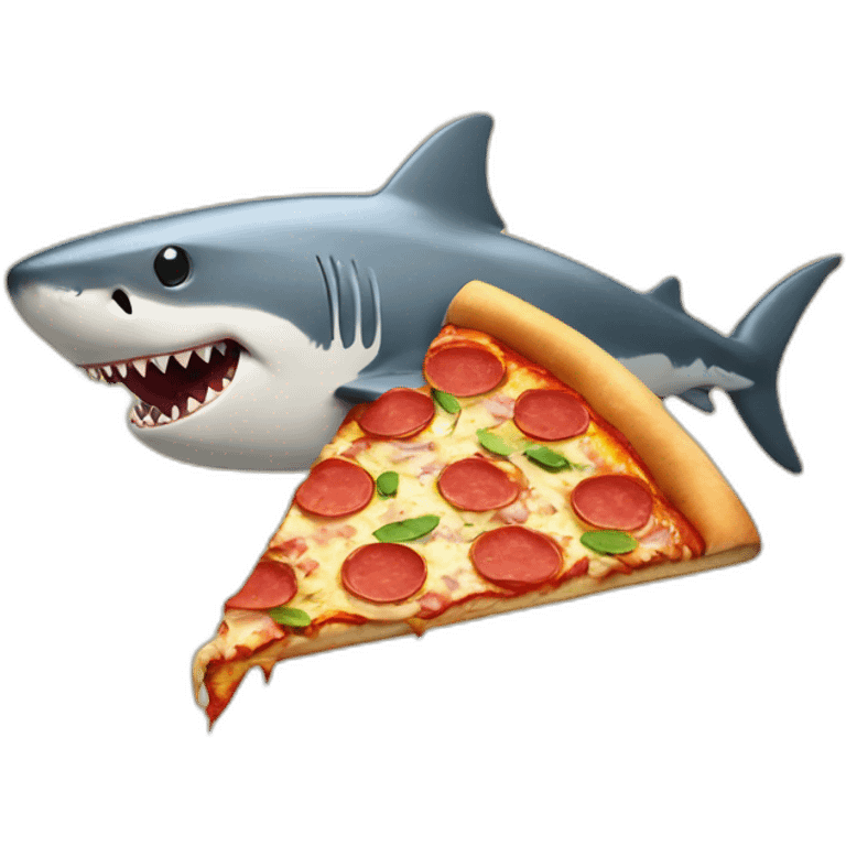 Shark eating pizza  emoji