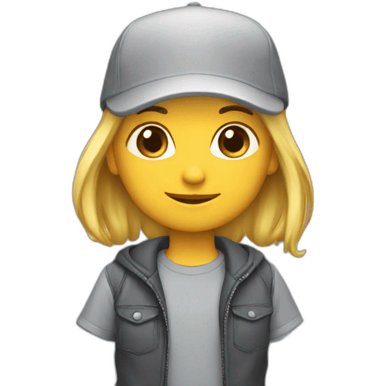 cute-cate-with-base-cap emoji