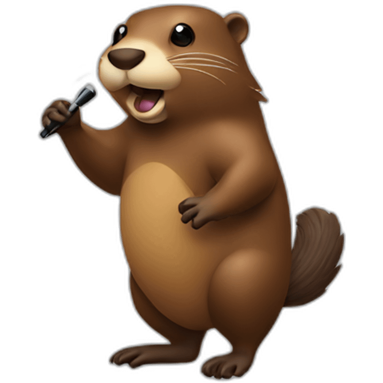 Karaoké beaver emoji