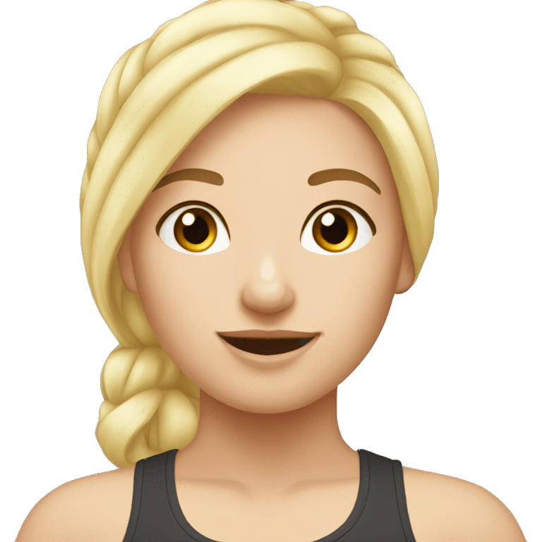 blonde yoga mat emoji