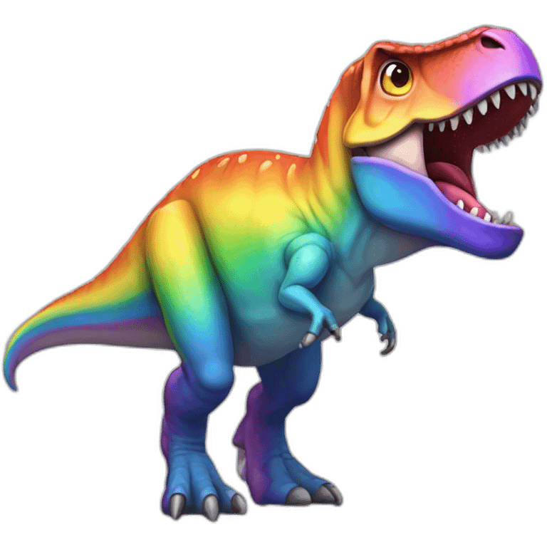 Tyrannosaurus rainbow emoji