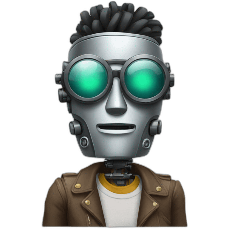 AI Robot in the style of a berlin hipster emoji