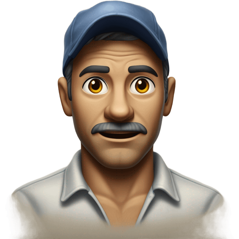 photorealistic blue collar worker 1950s emoji