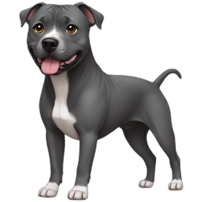 dark grey staffordshire terrier emoji