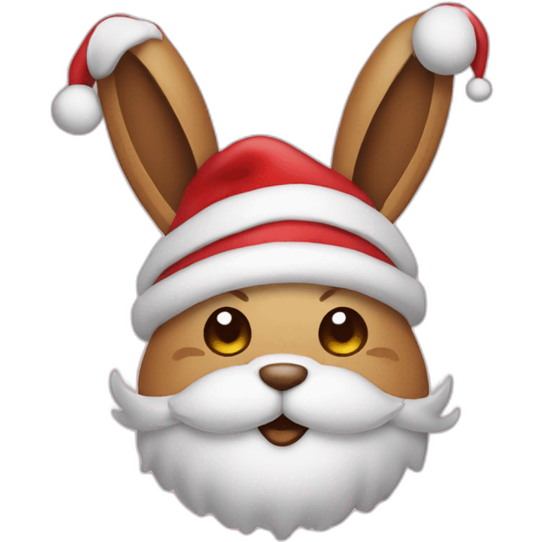 Santa on a bunnie emoji