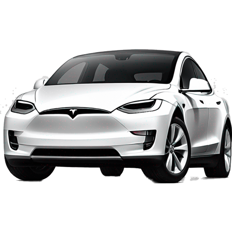 Tesla model three in white with white interior emoji