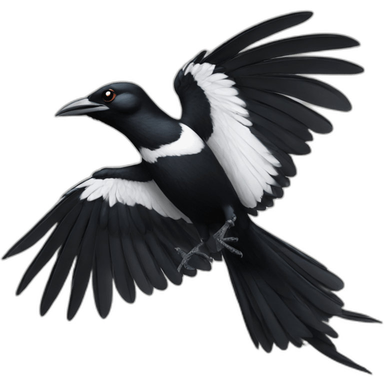 magpie attacking emoji