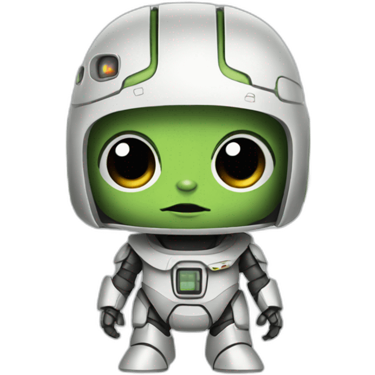 cute robot with yoda ears emoji