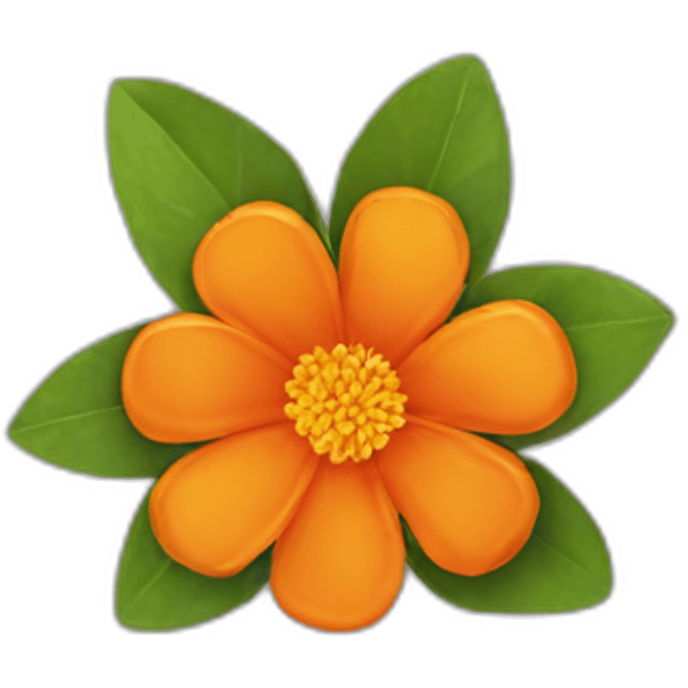 Orange flower  emoji