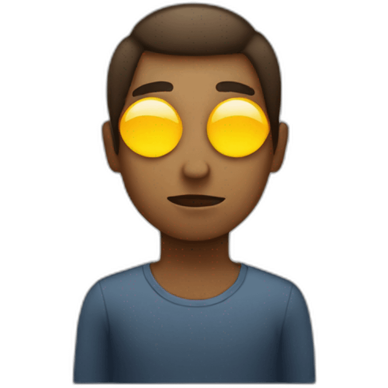 person shading eyes from sun emoji