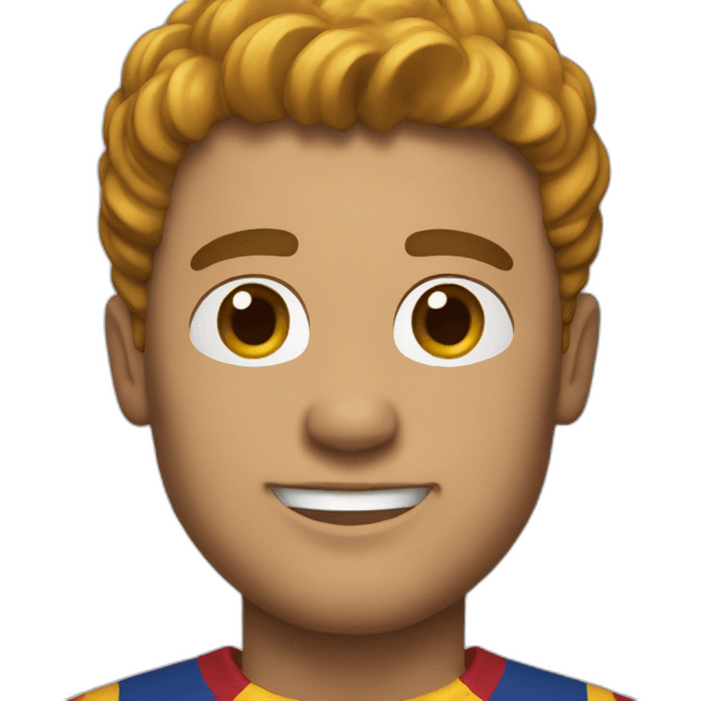 A man wearing a Barcelona shirt   emoji