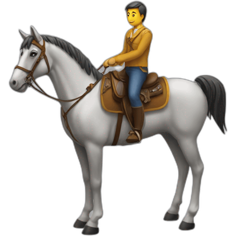 Chat sur cheval emoji