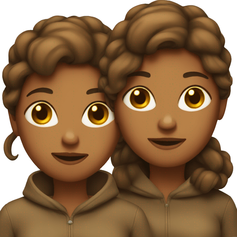 Brown lesbian couple  emoji