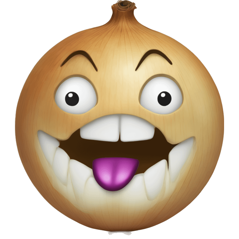 drooling over an onion emoji