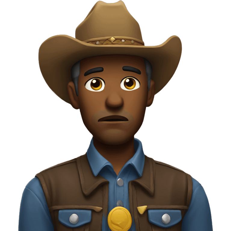 Sad cowboy emoji