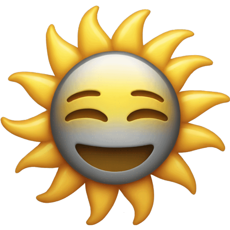 sun with cool look emoji