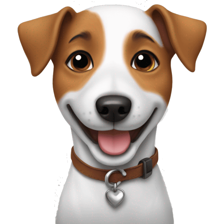 Smiling jack russell emoji