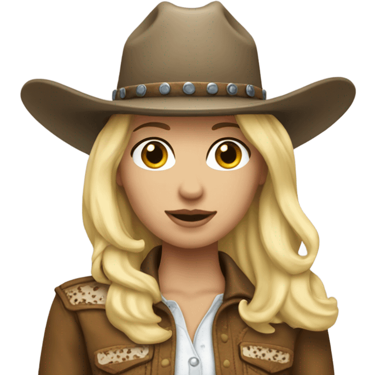 cowgirl that has white skin and blonde gate with appaloosa horse emoji