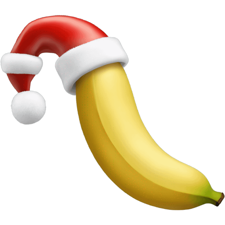 Banana with a Christmas hat emoji