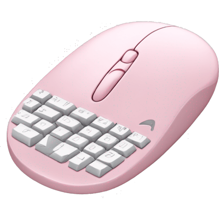 pale pink keyboard mouse emoji