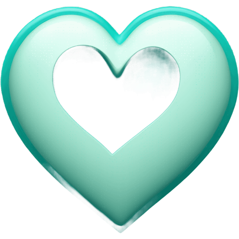 Teal heart in a weird shape  emoji