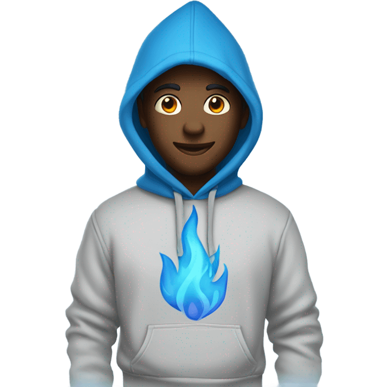 Blue Flames hoodie  emoji