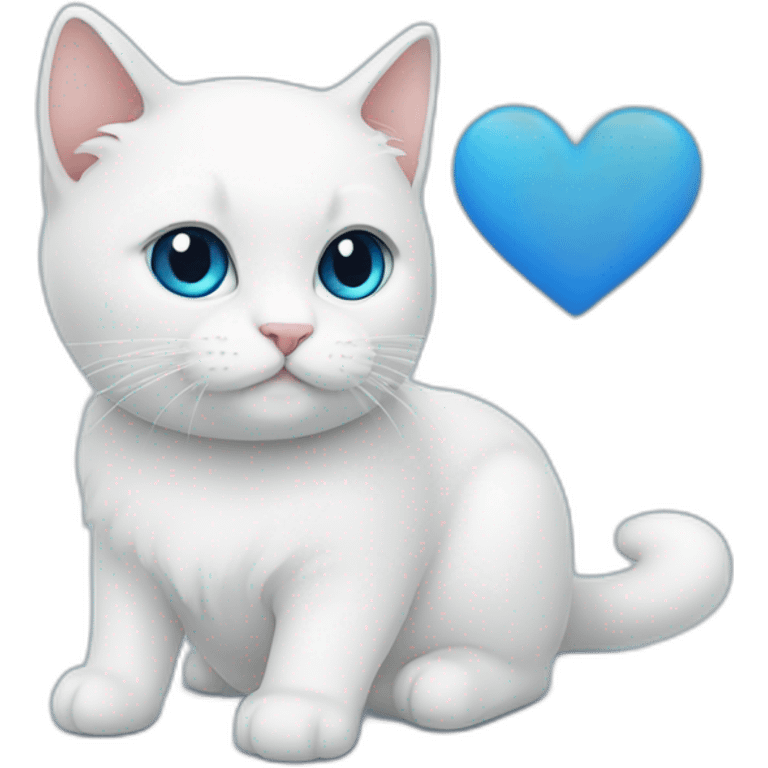 blue love, white love, cat, love symbol emoji