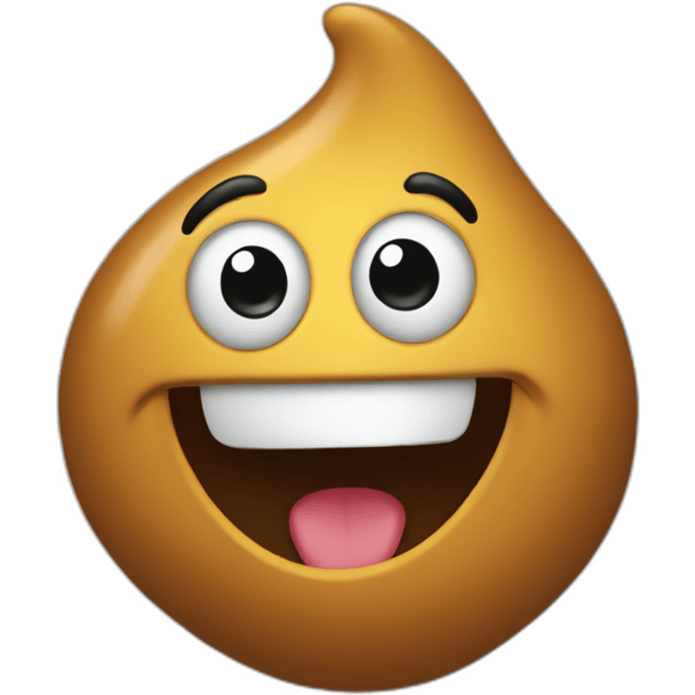 happy poo wind behind emoji