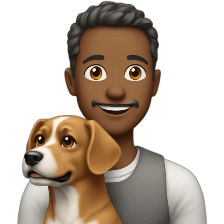 Humain sur chien emoji