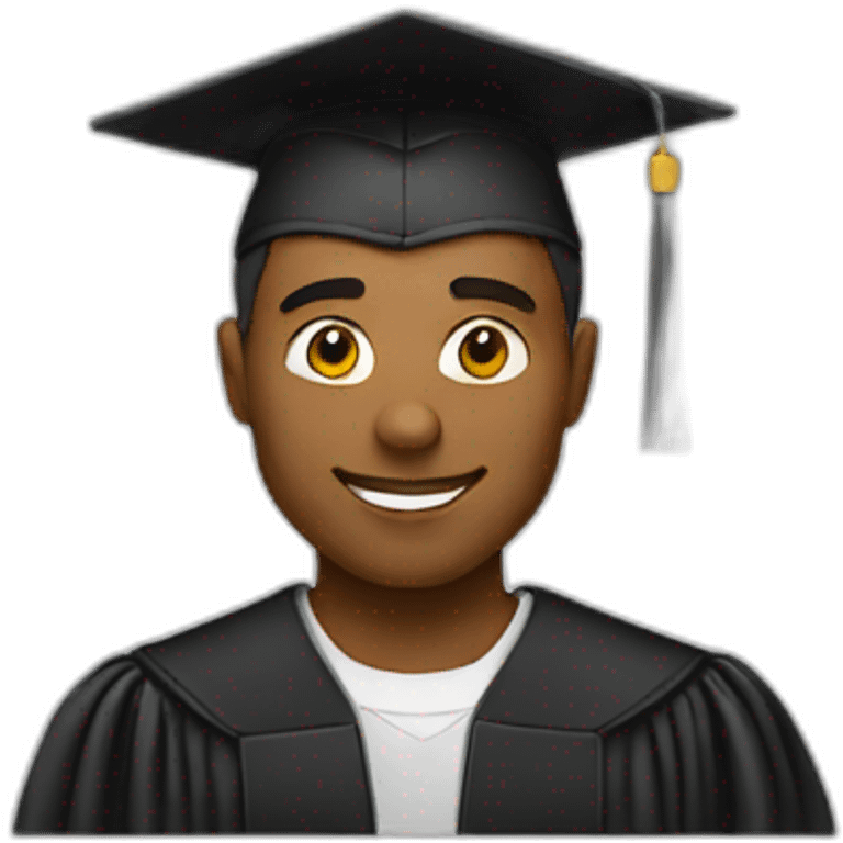 a man college graduate  emoji