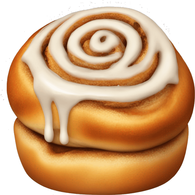 Cinnamon bun with icing emoji