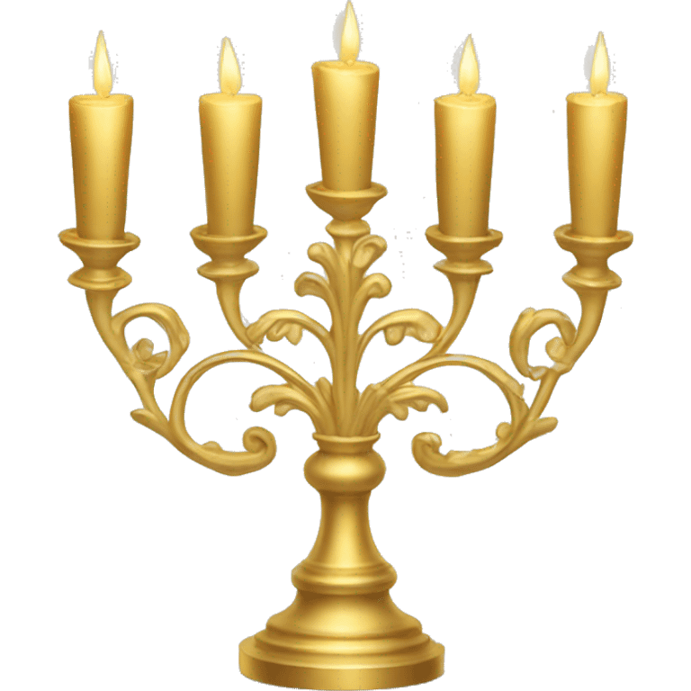 Fancy gold candelabra emoji