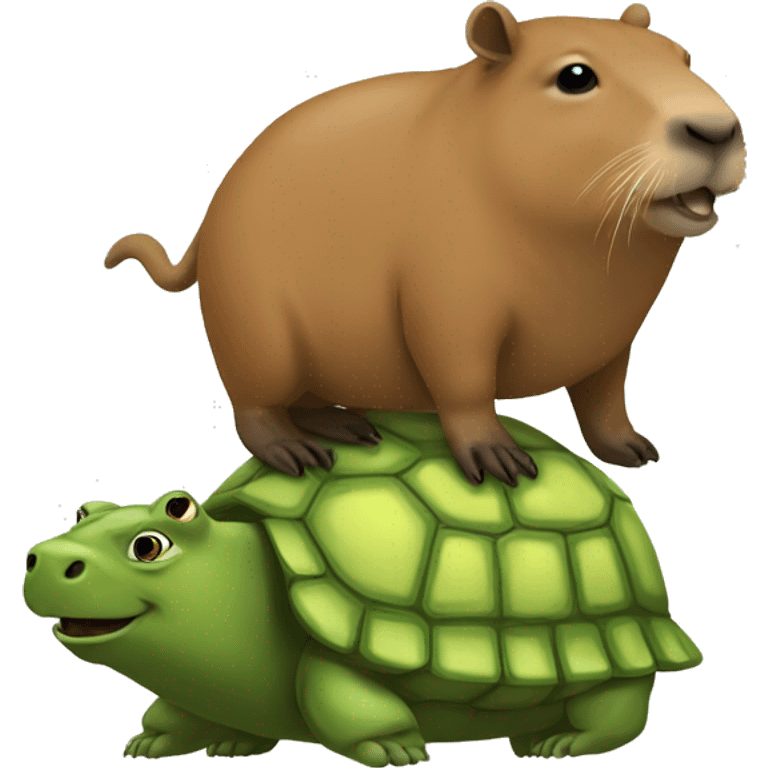 capybara with a turtle on top emoji