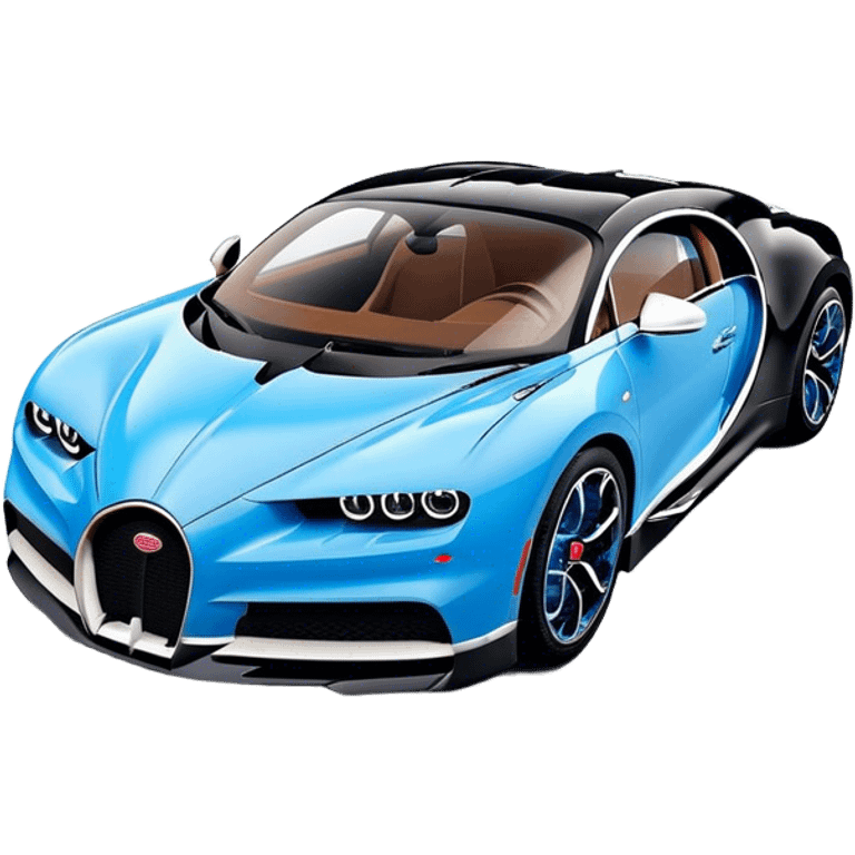 Bugatti Chiron - Bugatti (Model Year: 2022) (Iconic colour: Blue and black) emoji