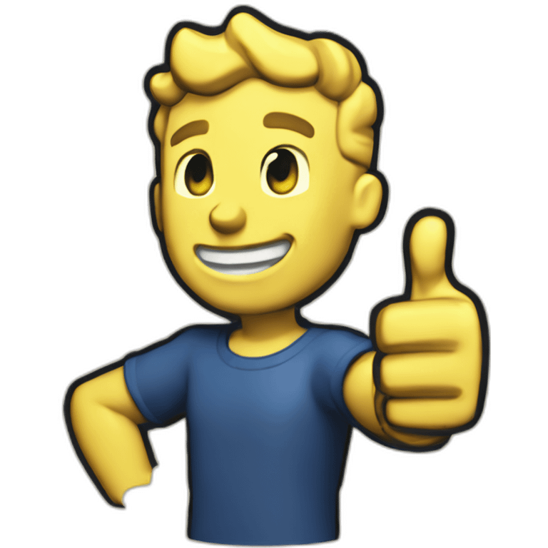 Vault-boy in fallout thumbs up emoji