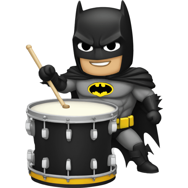 batman playing drum emoji