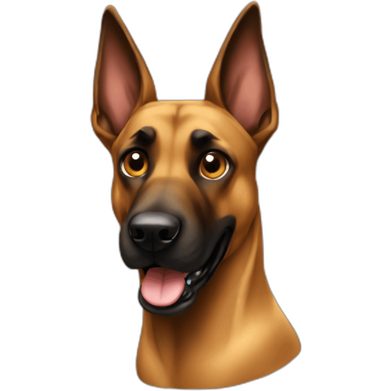 Malinois with poop emoji