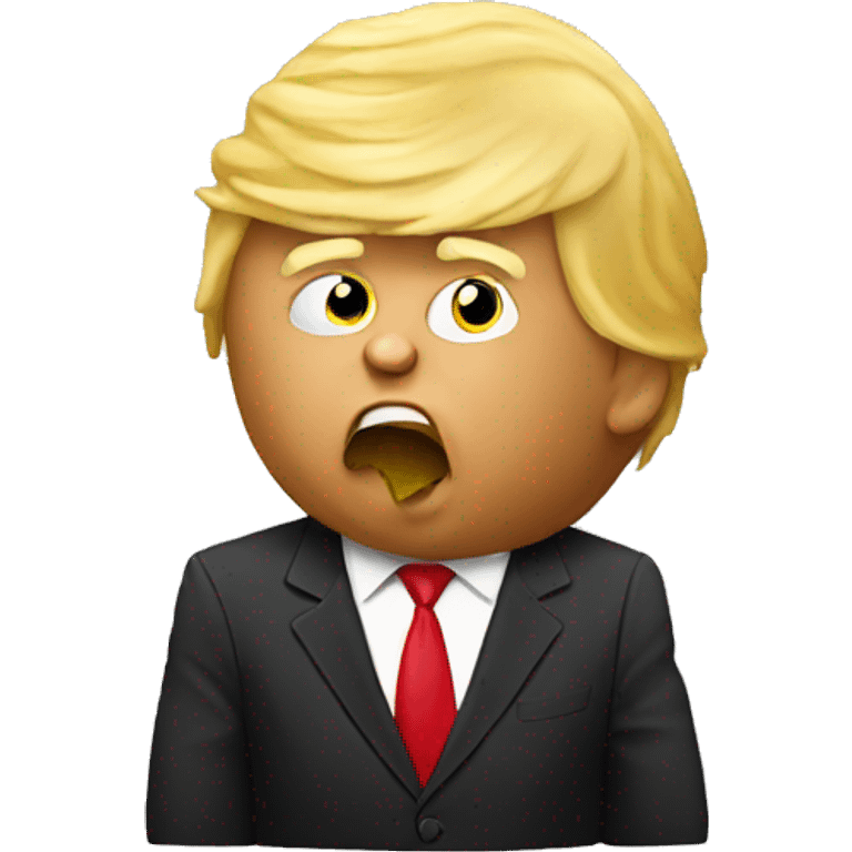 Trump eating potato emoji