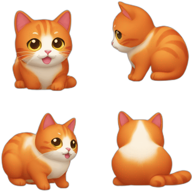 red cat mochi emoji