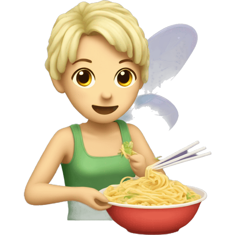 fairy eating noodles  emoji