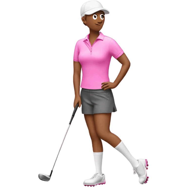 Golfer wearing pink knickers emoji