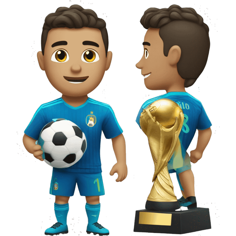 Cristiano con la copa del mundo emoji