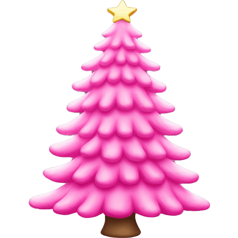 Pink Christmas tree  emoji