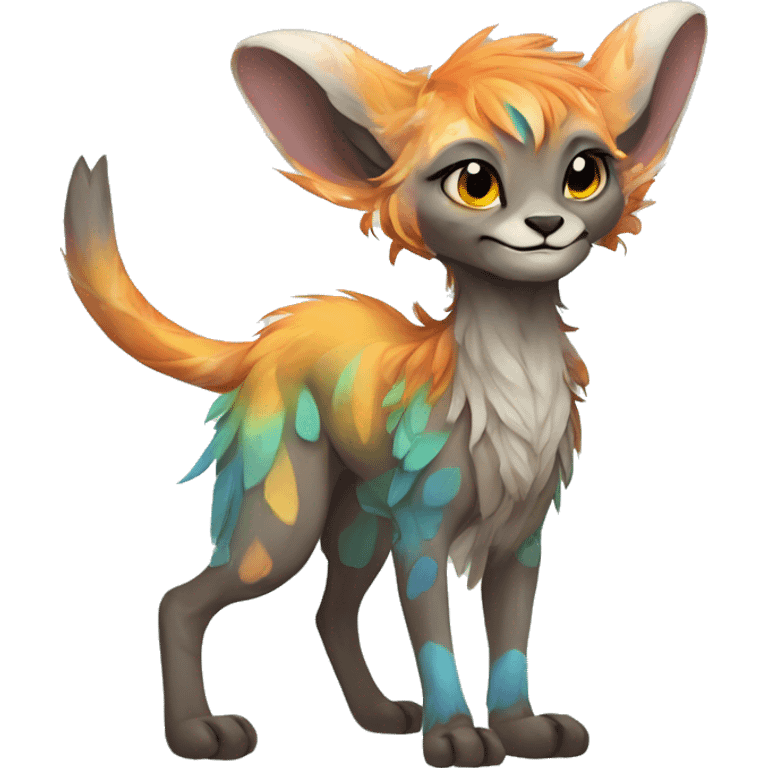 Colorful vernid fantasy creature LiLaiRa GriffSnuff Kamirah Falvie whiskers paws full body emoji