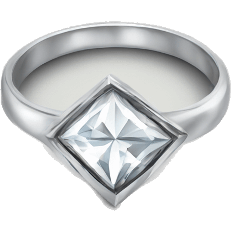 Diamond ring silver emoji