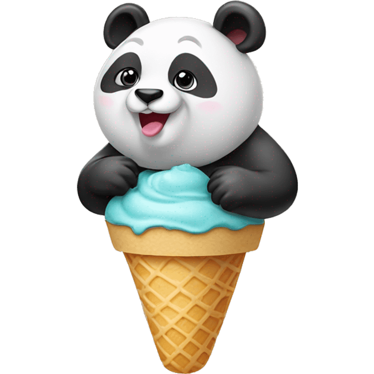 Panda ice cream emoji