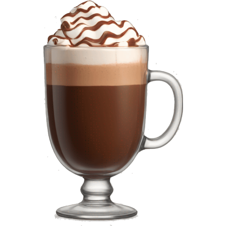 Hot chocolate in glass emoji