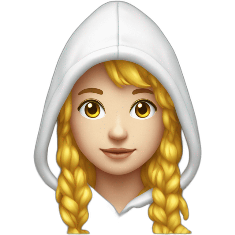 Pixelart developer  white hoodie computer iridescente light emoji