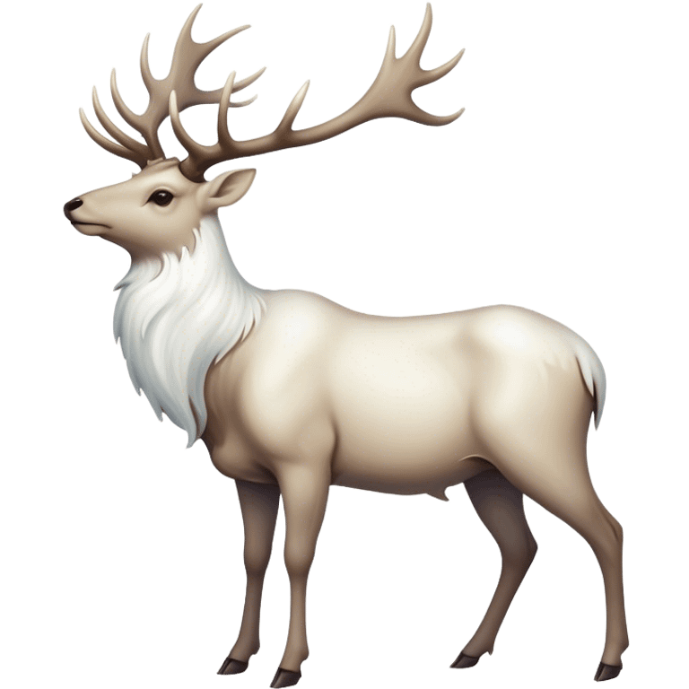 mystical and ethereal large white elk emoji