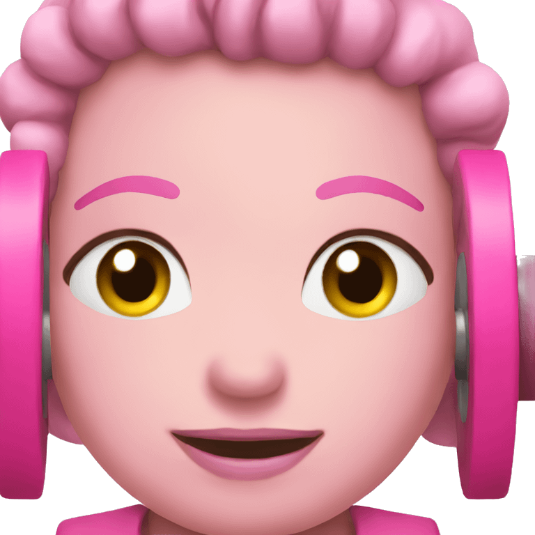 pink barbell emoji